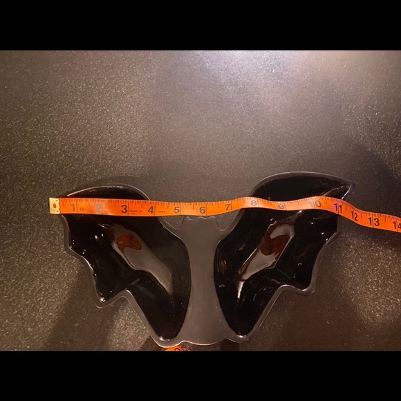 Modcloth Large Bat Goth Halloween Ceramic Dish - Picture 3 of 4